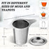 Extra Fine 18/8 Stainless Steel Tea Infuser Mesh Strainer with Double Handles for Steeping Loose Leaf Tea