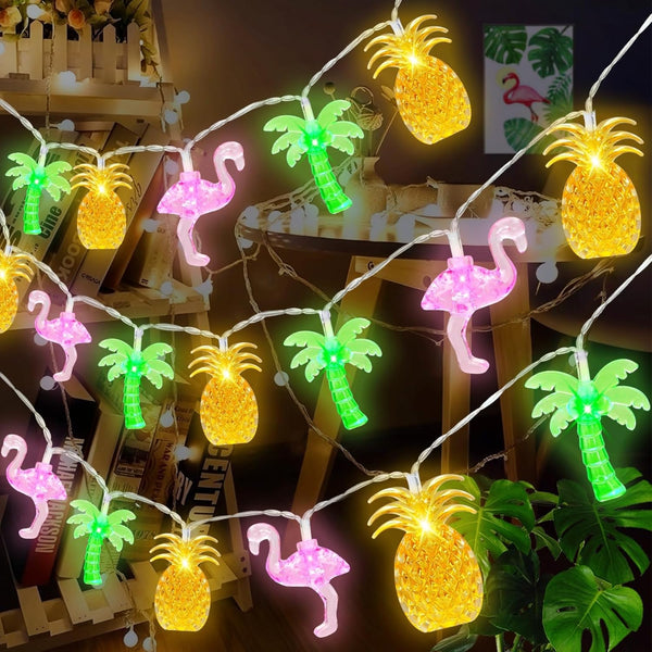 Couah 30 LED 16Ft Summer Beach Hawaiian String Lights - 8 Modes
