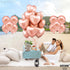 KatchOn Pack of 20 Big Rose Gold Heart Balloons - 18 Inch Rose Gold & Blush Pink Heart Shaped Balloons for Valentines &