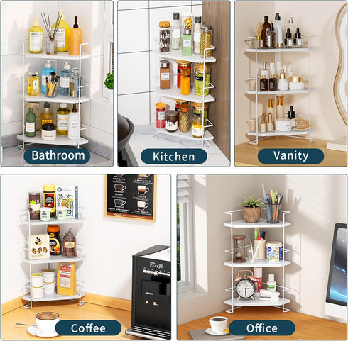 3-Tier Countertop Counter, BOIVSHI Bathroom Organizer, Bathroom Organizers and Storage for Bathroom, Kitchen Corner