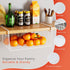 SUFAUY Under Shelf Basket Organizer, Holds up to 22lbs, Kitchen Pantry Storage Bin, White, 4 PCS