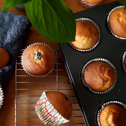uxcell Cupcake Pan, 24-Cup Non-Stick Muffins Baking Pan, Carbon Steel Cake Molds, Grey