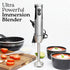 Zulay 3-in-1 Immersion Blender Handheld - 800 Watt Hand Blender With 12 Speeds - Emulsion Blender Handheld - Handheld Blender - Comes With Whisk, Frother & Stick Blender for Smoothies & Soup - (Black) by Zulay Kitchen