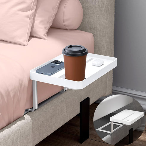 KIWIFOTOS Raised Bedside Shelf for Bed Tray Table Under Mattress for Box