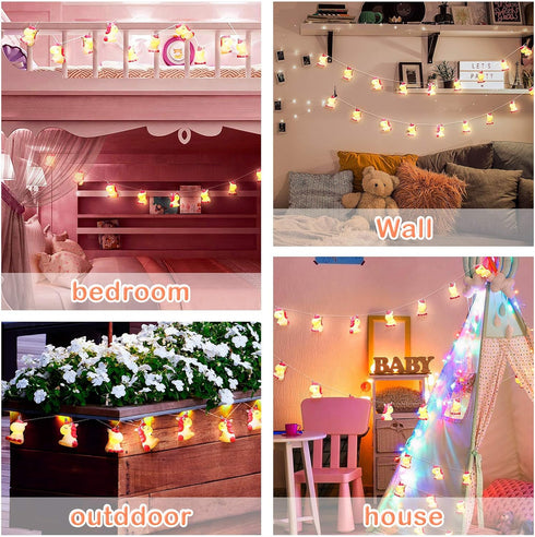 AceList 20 LED Unicorn String Lights for Holiday Wall Window Tree Decorative Lights, Party Yard & Garden Kids Bedroom