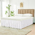 Biscaynebay Wrap Around Bed Skirts for King & Cal King Beds, White Adjustable Elastic Dust Ruffles with Short Drop of