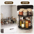 2 Countertop SR22BK YATINEY Lazy Susan Organizer, Rotating Spice Rack, Tier Spice Turntable Organizer, Industrial
