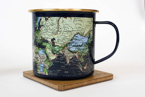 Man Of The World Blue Enamel Mug