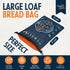 Think4Earth Bread Bag - Reusable Freezer Bag for Homemade Bread Maker Gift Giving - Container for Sourdough Loafs