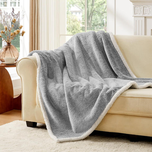 Cozy 60x80 inch, BEDELITE Sherpa Twin Blanket for Couch Ultra Soft & Plush Blanket for Sofa, Bed & Room Decor, Thick