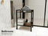 2-Tier Rolling Utility Cart Night Stand Organizer with Brown Wood Shelves and Black Metal Frame, End Side Table Storage