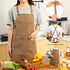 Tosewever Canvas Cross Back Chef Cotton Aprons - Large Pockets for Men and Women