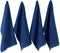 DII Basic Terry Collection Waffle Dishtowel Set, 4 Piece, Solid Nautical Blue, 15x26