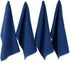 DII Basic Terry Collection Waffle Dishtowel Set, 4 Piece, Solid Nautical Blue, 15x26