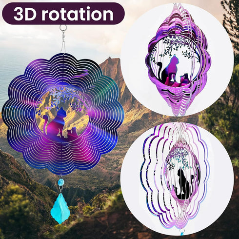 Wind Spinner, Hanging Wind Sculptures for Yard and Garden Decor, Outdoor Hanging Art Ornaments for Balcony Decor