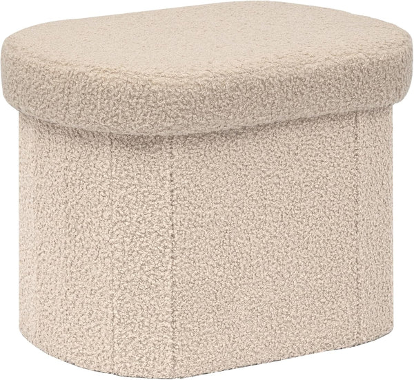 PINPLUS Storage Ottoman Boulce Tufted Folding Small Ottomans Bench Foot Rest with