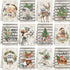 VitalCozy 12 Pcs Christmas Kitchen Towels and Dishcloths Absorbent Stripe Christmas Tree