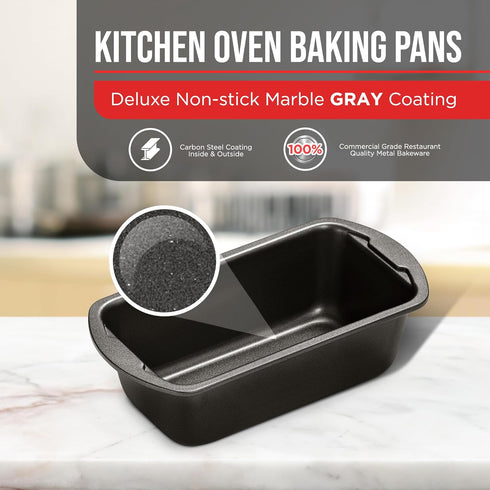 Bakken Swiss Loaf Pan Set, 4-Piece Deluxe Nonstick Carbon Steel Bakeware for Perfect Bread and Cakes, Dishwasher Safe