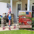 Welcome Summer American Red Truck Decorative Garden Flag, 4th of July, Patriotic Lawn Decor, 12x18