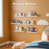 YUFLINX 16White Set 6,Nursery Floating Shelves for Wall with Anti-Crash Design of Book Shelves for Room