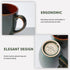 14 oz, Set 4, Set Pokini Coffee Mug Ceramic Coffee Mugs of Reactive Glaze Mug for Latte/Tea/Cappuccino, Large Stackable