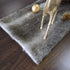 Gireshome Color-13inch 36inch Elegant Luxury Faux Fur Dining Console Table Runner Brown Multi Colors, Grey Stripe