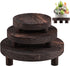 3 Pcs Wood Plant Stand Indoor Outdoor, Round Wood Riser for Decor