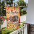 Welcome Fall Dachshund Dog Sunflower Garden Flag, 12x18 Inch Double Sided Vertical Decoration for Outside Holiday