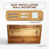 Large Kitchen Utensil Holder Organizer, Wooden Storage Container with 3 Compartments, Acacia Wood