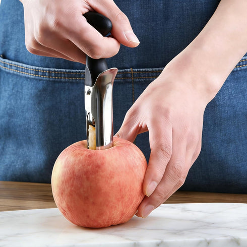 COKUMA Apple Corer, Comfortable Handle and Sharp Serrated Blade Apple Core Remover, Sturdy and Easy to Use for Apple