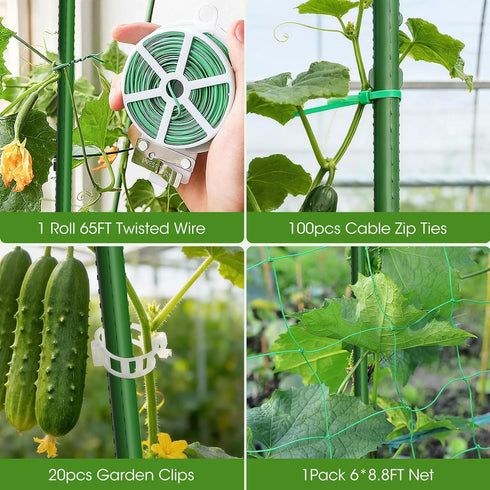 47.2x47.2 X21.6) Cucumber Trellis for Raised Bed,U-Shape Garden Trellis for Climbing Plants Outdoor, Metal Arch