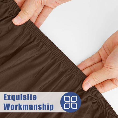 57"-68" Moosfor Round Spandex Tablecloth, Elastic Fitted Waterproof Tablecloths for Tables, Stretch Washable Picnic