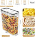 Set (4L,135.2 Oz), 4PCS 20 PRAKI Cereal Containers Storage Airtight Food Storage Containers with Pour Spout for Kitchen