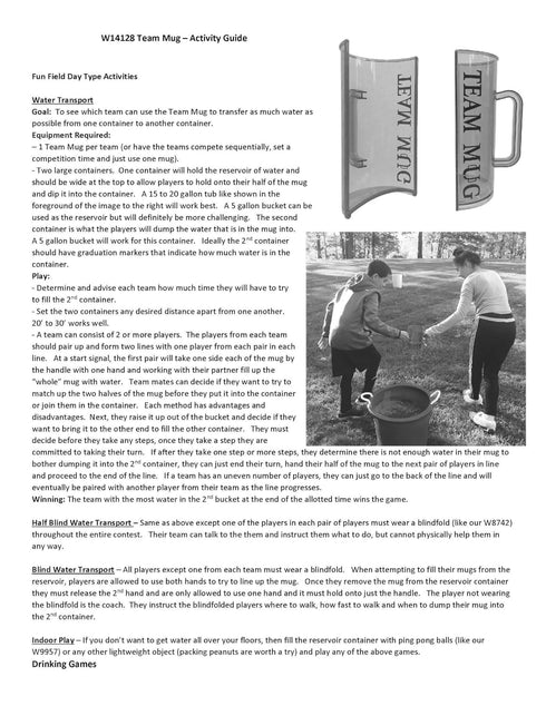 S&S Worldwide Split Team Mug - Creative Team Building Activity with Fun Games for Kids and Adults