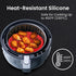 Reusable Air Fryer Liners 3 Pack - 8" Round Silicone Liners for 5-7QT Fryers, Easy to Clean Non-Stick Parchment Paper