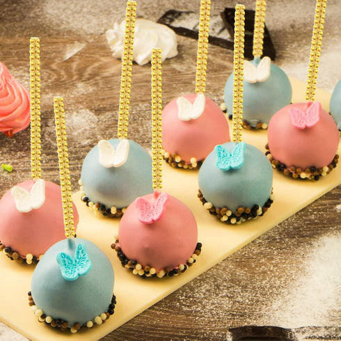 ZHBDMGK 26Pcs 26Pcs 22Yd Bling Sticks for Candy Apples, Caramel Apple Wooden Pointed Skewers with Glass Bag and Glitter