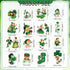 Whaline 16Pcs St. Patrick's Day Retro Vintage Refrigerator Magnets Green Shamrock Refrigerator Magnets Decorative Fridge Magnetic Stickers Decal for Home Kitchen Locker Car Garage Door