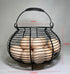 Veitsho Countertop, Egg Basket for Gathering Fresh Eggs, Retro Handle Egg Gathering Basket with Mat, Metal Egg Holder