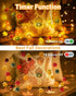16.4FT 50 3D btfarm Fall Decor LED Pumpkin Maple Leaf Acorn Fairy String Lights Battery Operated with Remote Timer
