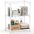 MZG Wire Storage Shelving, 3-Tier Utility Shelving Unit, Steel Organizer Rack for Home, Kitchen, Office, White
