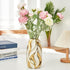 OTARTU Cream White Ceramic Vase for Flowers, Gold Flower Vase Modern Home Decor, Small Ceramic Vase for Pampas Grass