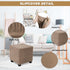 1PC) NeColorLife Ottoman Cover - Stretch Slipcover, Knitted Jacquard Fabric for Square Ottoman, Storage Stool