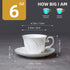 Set 6, Set,6oz Set set 6) Agyiuns Tea Cups Of Tea Cup And Saucer for Tea,Coffee, Latte, Cafe Mocha, Porcelain Tea Party