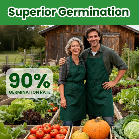 55 Pack 39,000+ (55 Vegetable Seeds Variety - Heirloom Seeds for Planting Vegetables and Fruits, Non-GMO Garden Seeds