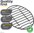 GOURMEX Black Oval Roasting Rack - Stainless Steel Kitchen Rack with Integrated Feet, Non-Stick Coating