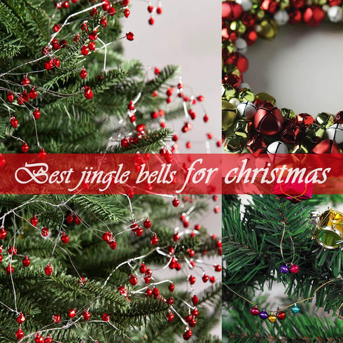 300PCS Jingle Bells with Storage Box, Mini Craft Bells for Wreath, Christmas, Holiday Decorations & Jewelry Making, 10