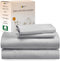 California Design Den 100% Cotton Queen Size Bed Sheets, Deep Pocket, Sateen Weave, Cooling Sheets (Light Grey)