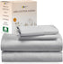 California Design Den 100% Cotton Queen Size Bed Sheets, Deep Pocket, Sateen Weave, Cooling Sheets (Light Grey)