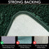 MIULEE U Shaped Toilet Rugs, Absorbent Microfiber Contour Bath Mats, 20'' x 20'', Dark Green