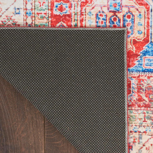 Nourison Fulton Medallion Red Area Rug 2' x 3', Easy Cleaning, Non-Shedding, for Bedroom, Living Room, Dining Room,